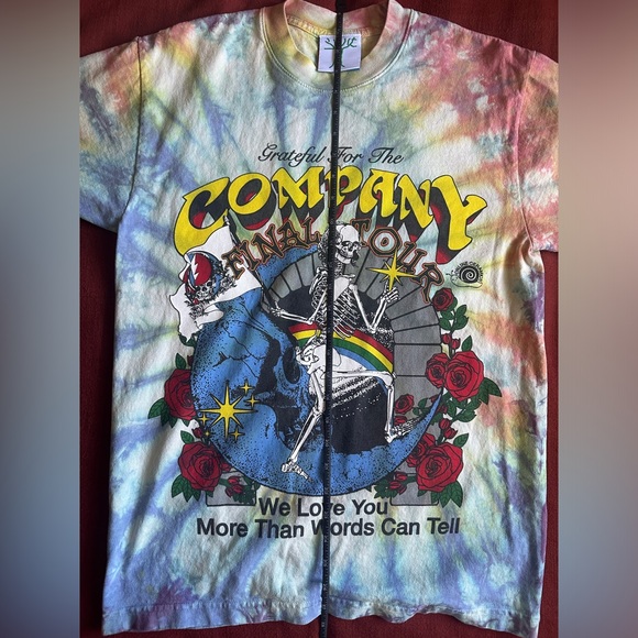 Online Ceramics Grateful Dead “Grateful for the Company” Tie Dye T-Shirt size S - Picture 8 of 11